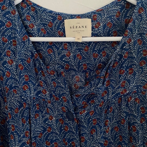 Sezane blue ‘Paloma’ blouse - Picture 3 of 7
